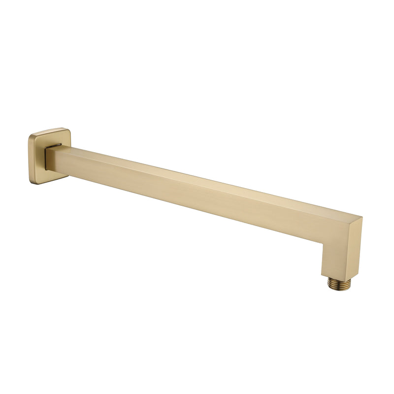 Brushed Gold Square 400mm Shower Arm