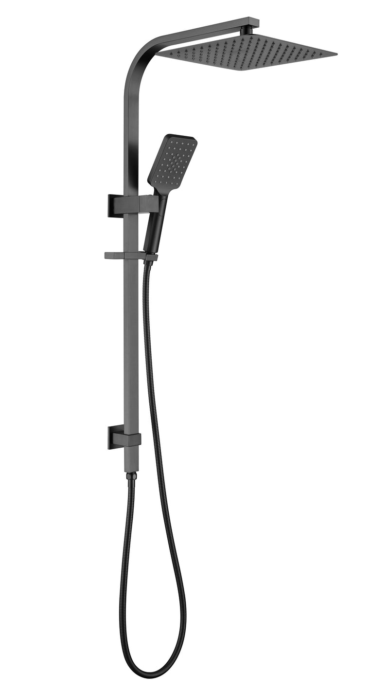 8557GM Gun Metal Square Shower Station