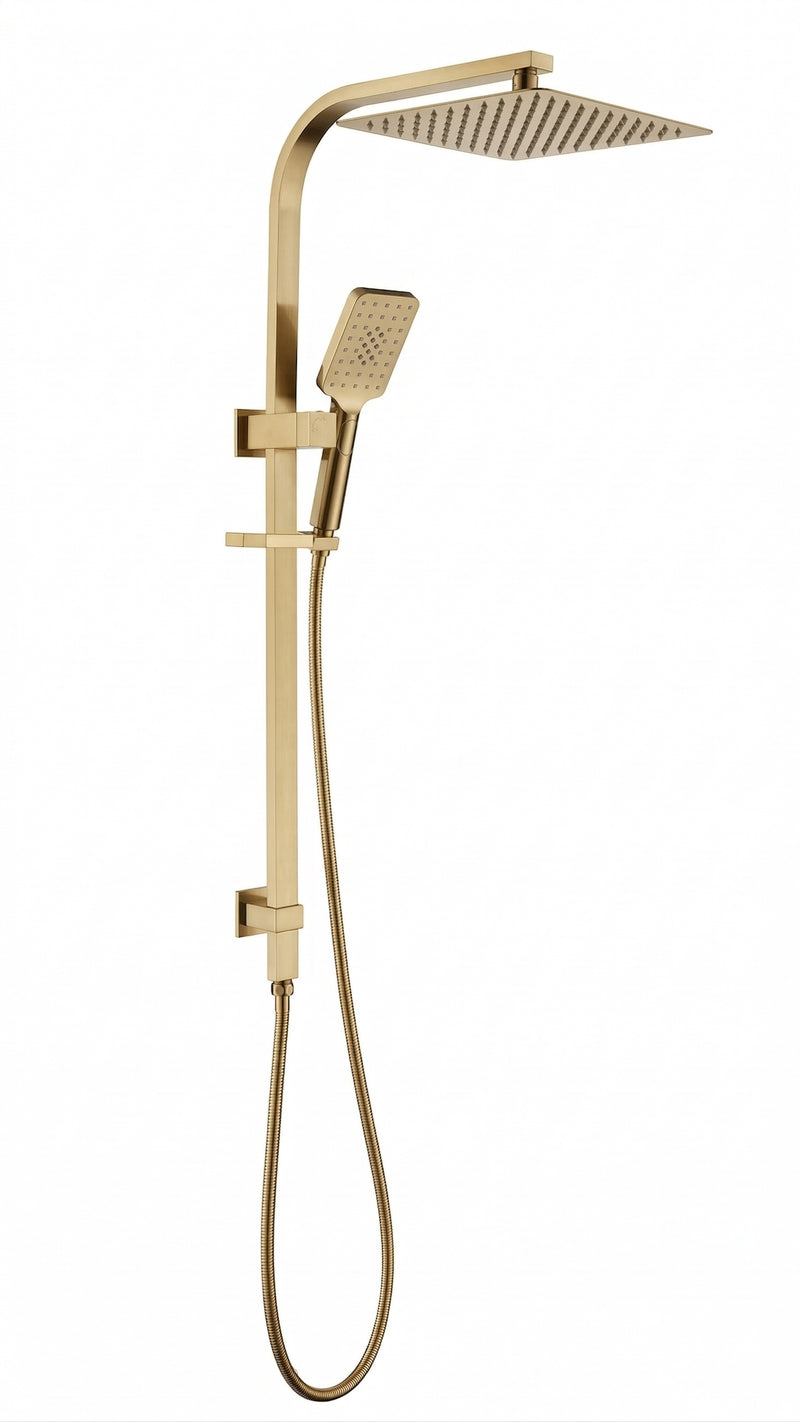 8557SG Brushed Gold Square Shower Station