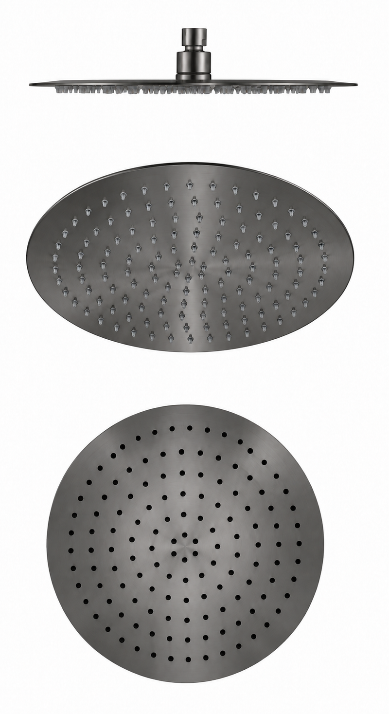 250mm (10 inch) Gunmetal Round Shower Head