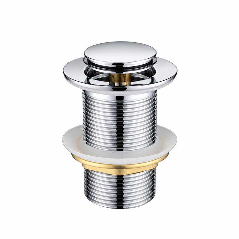 Chrome 32mm Basin Pop up Waste Plug No Overflow