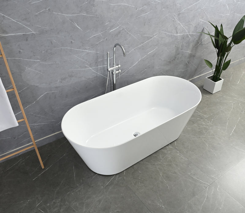 Ava 1700mm Freestanding Gloss White Bathtub BRF-1700