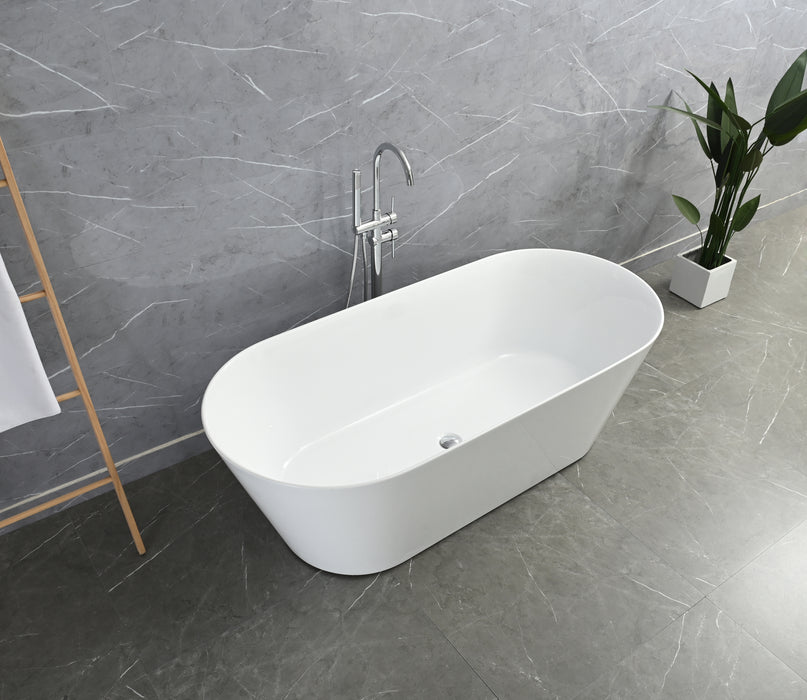 Ava 1700mm Freestanding Gloss White Bathtub BRF-1700