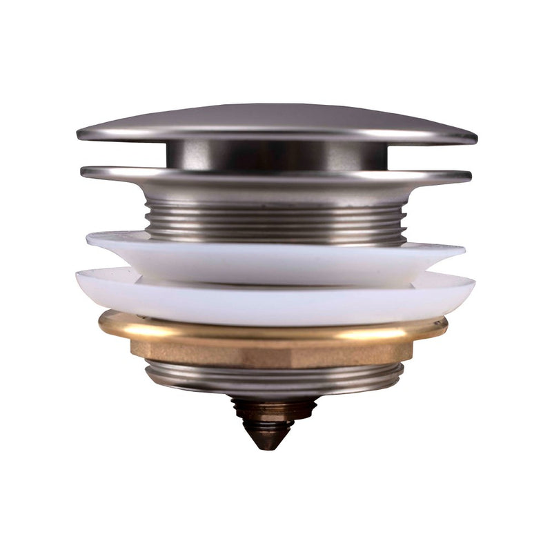 Brushed Nickel Bathtub Pop Up Waste No Overflow