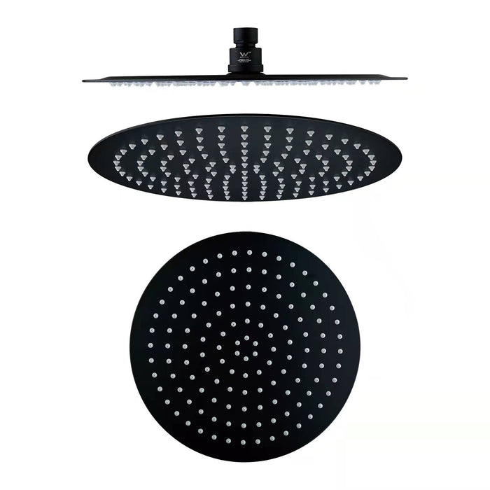 250mm (10 inch) Black Round Shower Head