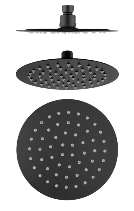 200mm (8 inch) Black Round Shower Head