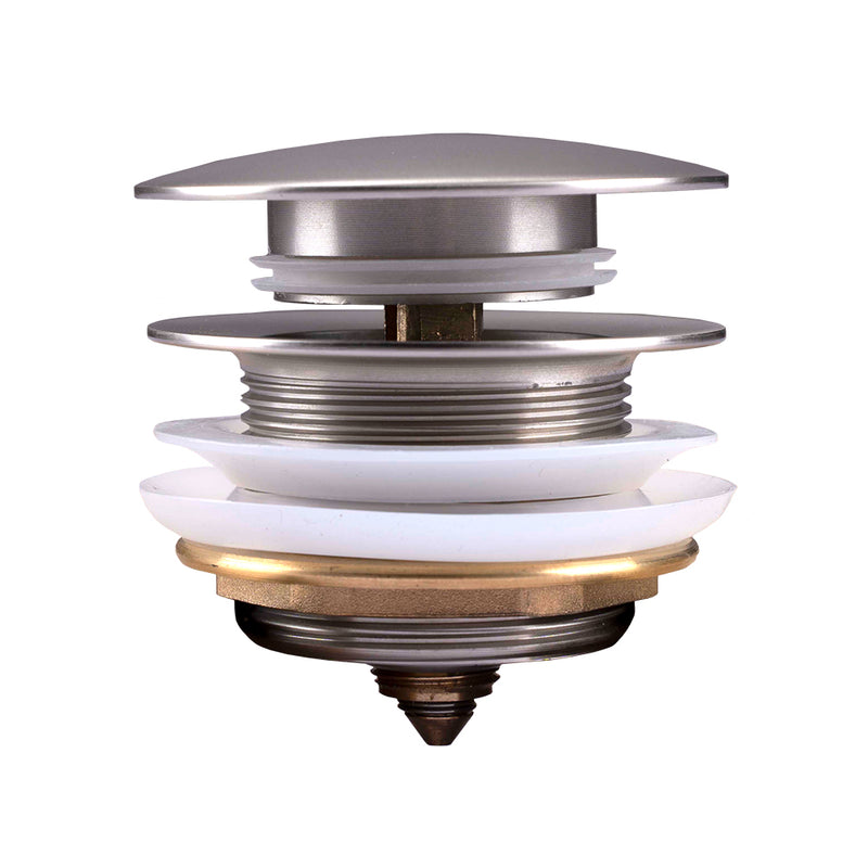 Brushed Nickel Bathtub Pop Up Waste No Overflow