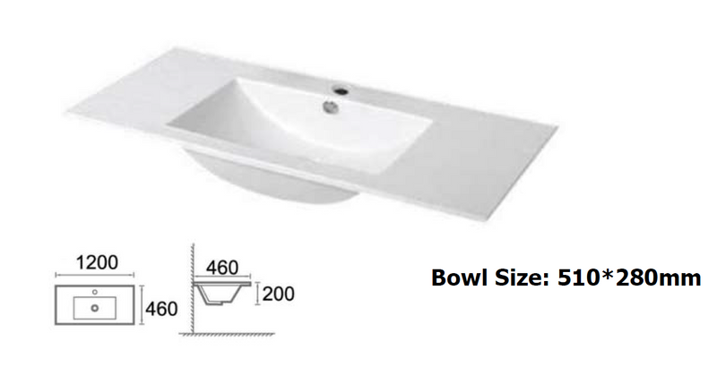 Hampton 1200mm Matte Black Freestanding Vanity V1FS-1200-MB