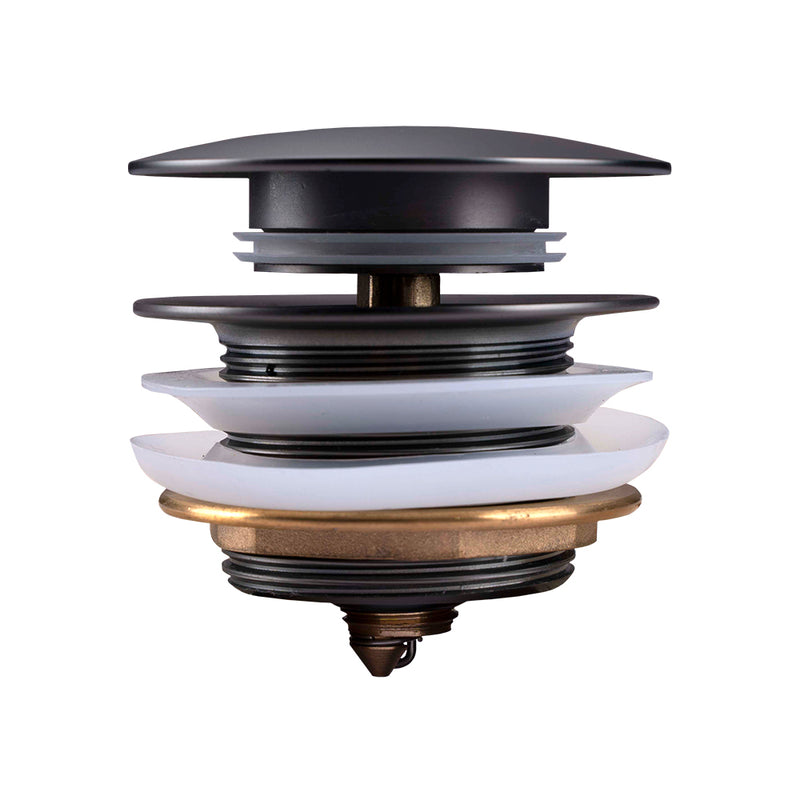 Brushed Gun Metal Bathtub Pop Up Waste No Overflow