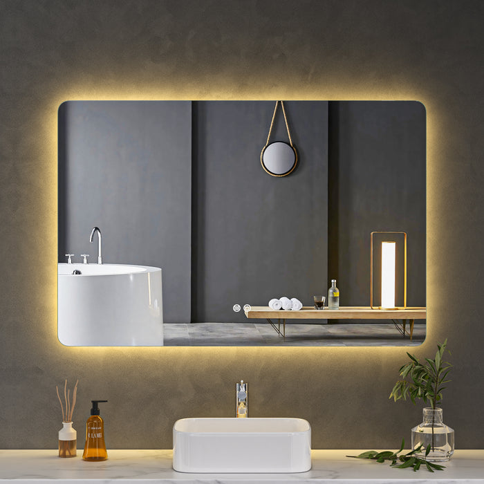 LED Mirror 1200x800 Rectangular Frameless Touch Backlit LED Mirror MR1-12080