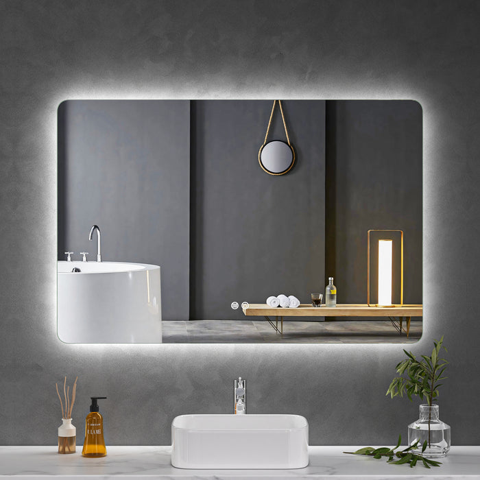 LED Mirror 1200x800 Rectangular Frameless Touch Backlit LED Mirror MR1-12080