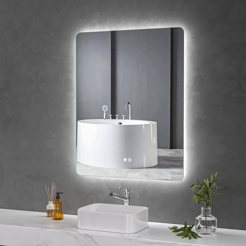 LED Mirror 800x1000 Rectangular Frameless Touch Backlit LED Mirror MR1-80100