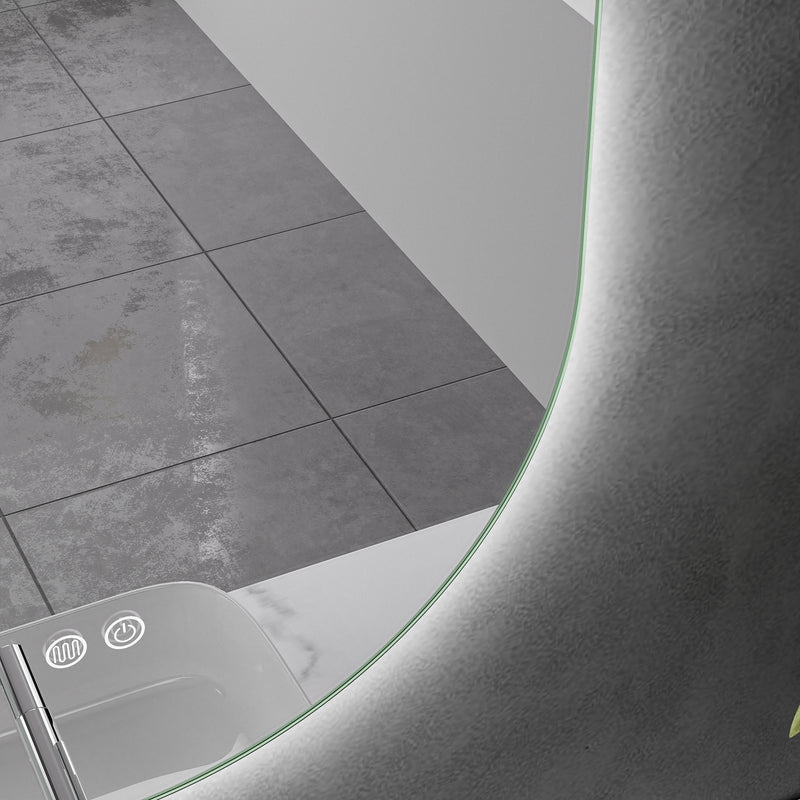 Touch LED Mirror 600x900 Pill Shape Oval Frameless Backlit LED Mirror MR2-6090