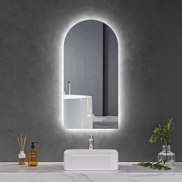 LED Mirror 450x900 Arched Frameless Touch Backlit LED Mirror MR3-4590