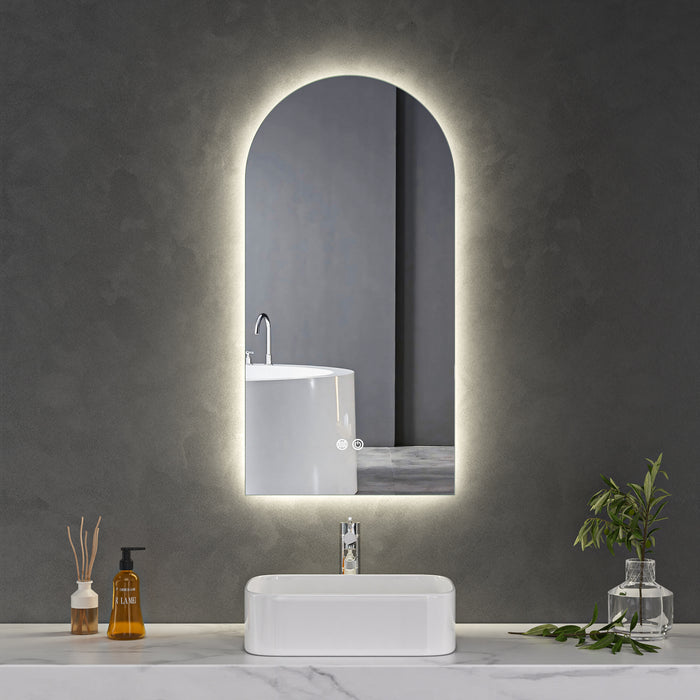 LED Mirror 450x900 Arched Frameless Touch Backlit LED Mirror MR3-4590