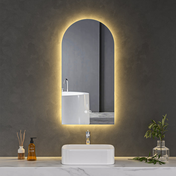 LED Mirror 450x900 Arched Frameless Touch Backlit LED Mirror MR3-4590