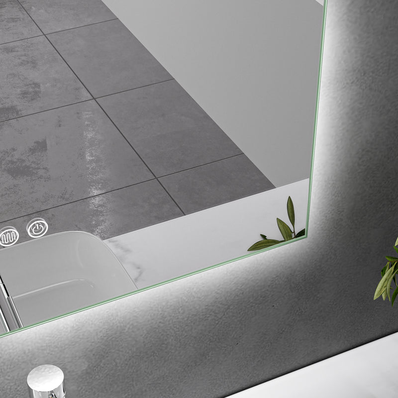 Touch LED Mirror 750x1000 Arched Frameless Backlit LED Mirror MR3-75100