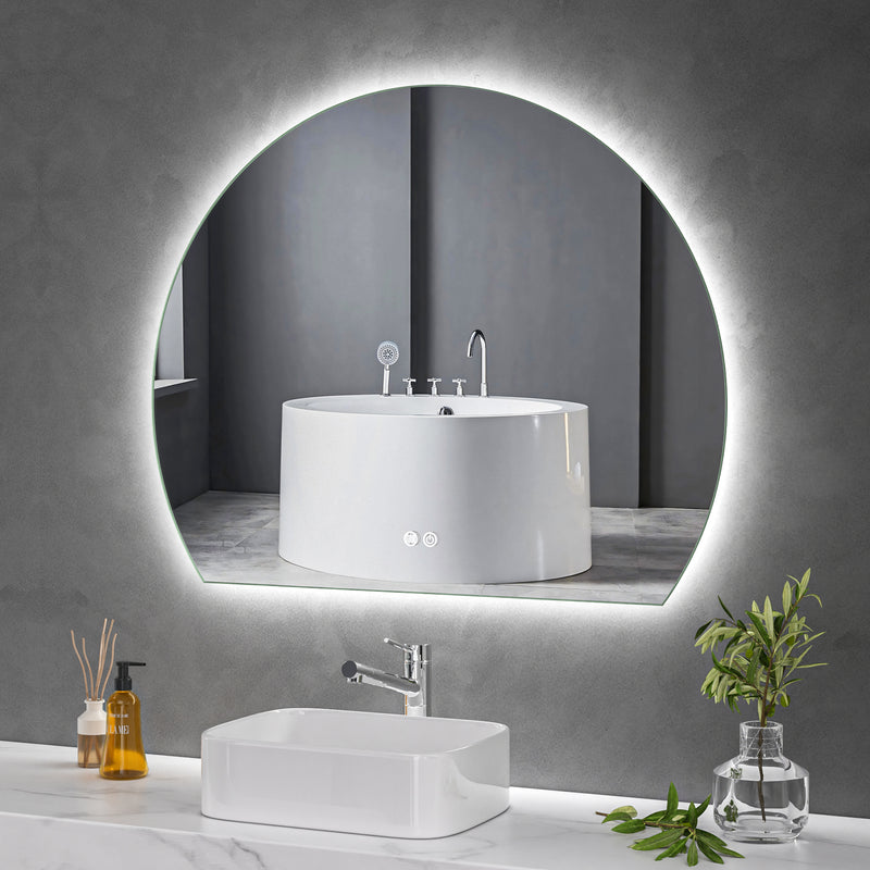 LED Mirror 1000x800 Arched Frameless Touch Backlit LED Mirror MR4-A-10080