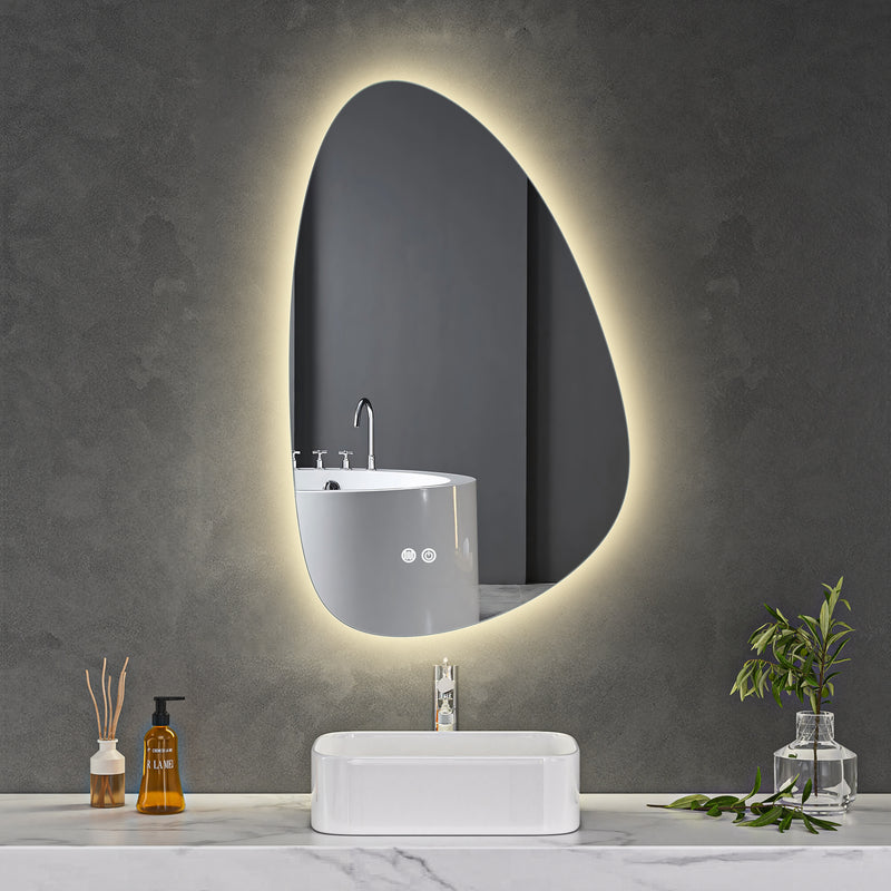 LED Mirror 600x900 Teardrop Frameless Touch Backlit LED Mirror MR5-6090
