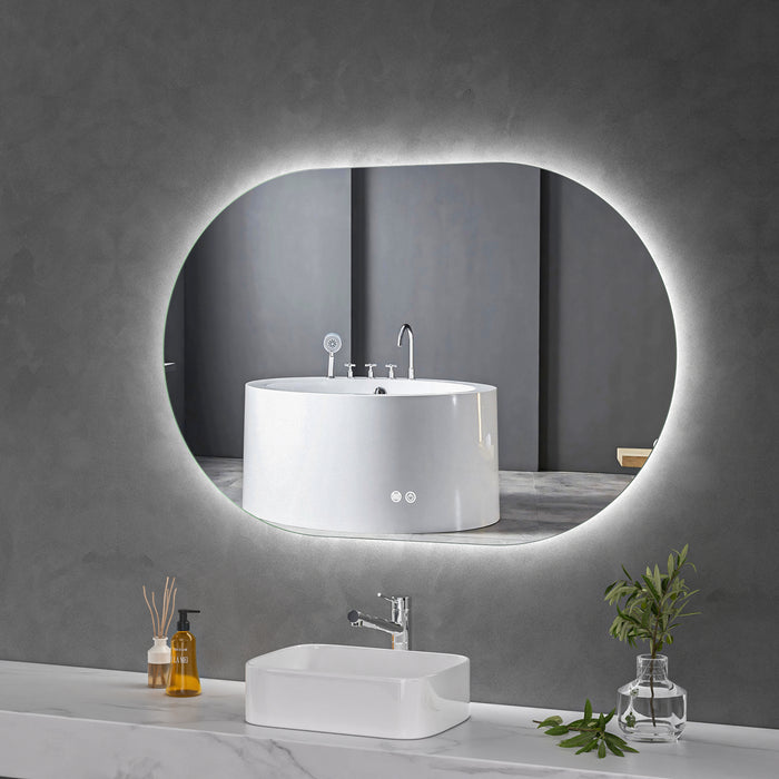 LED Mirror 1200x800 Oval Frameless Touch Backlit LED Mirror MR6-12080