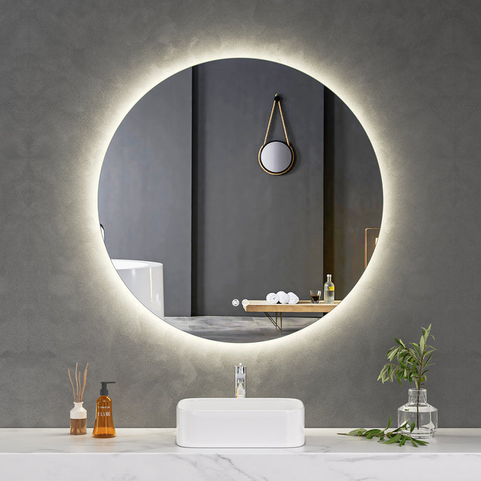 LED Mirror 1000mm Round Frameless Touch Backlit LED Mirror MR7-100