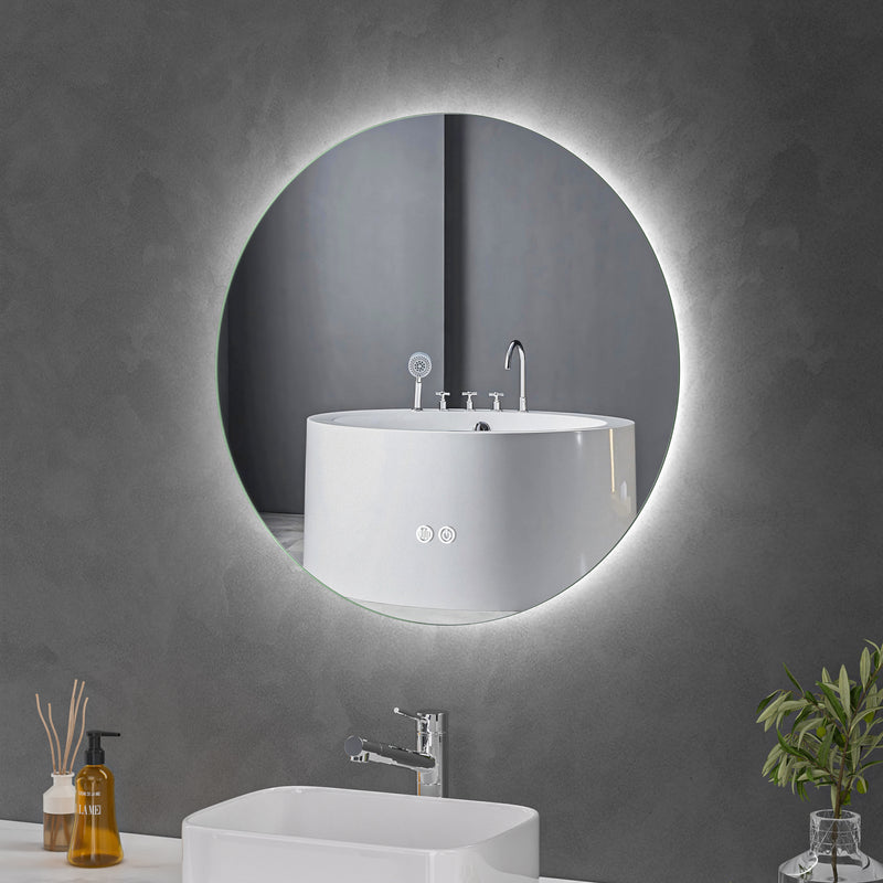 LED Mirror 700mm Round Frameless Touch Backlit LED Mirror MR7-70