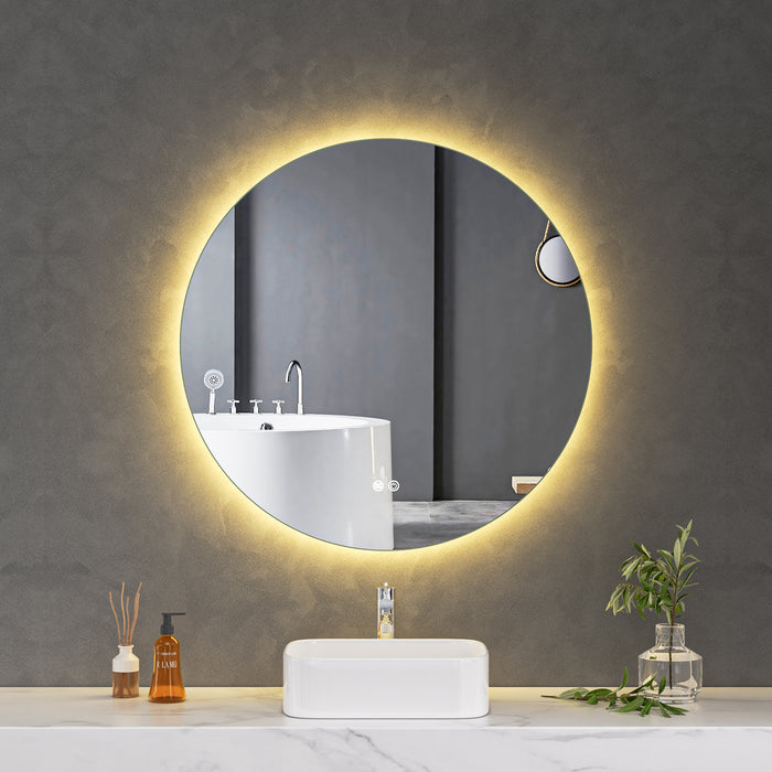 LED Mirror 900mm Round Frameless Touch Backlit LED Mirror MR7-90