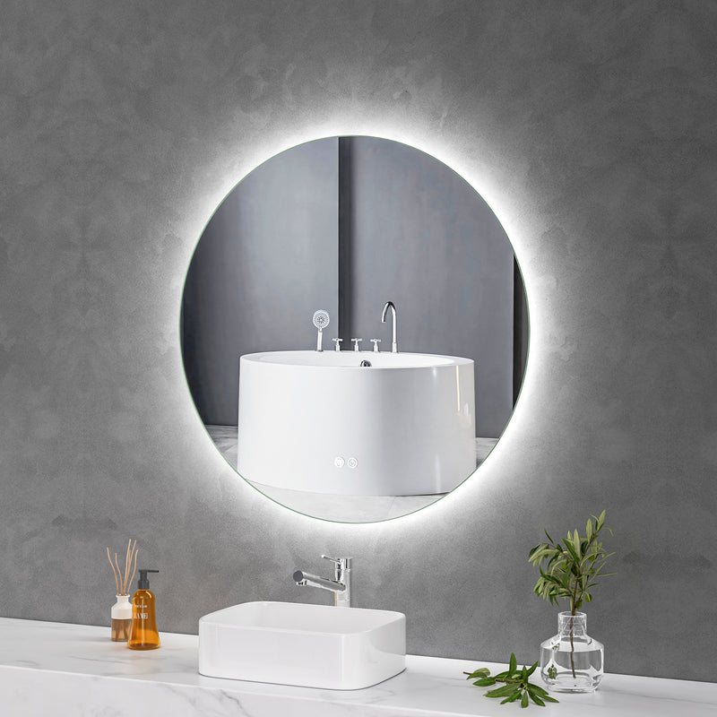 LED Mirror 900mm Round Frameless Touch Backlit LED Mirror MR7-90