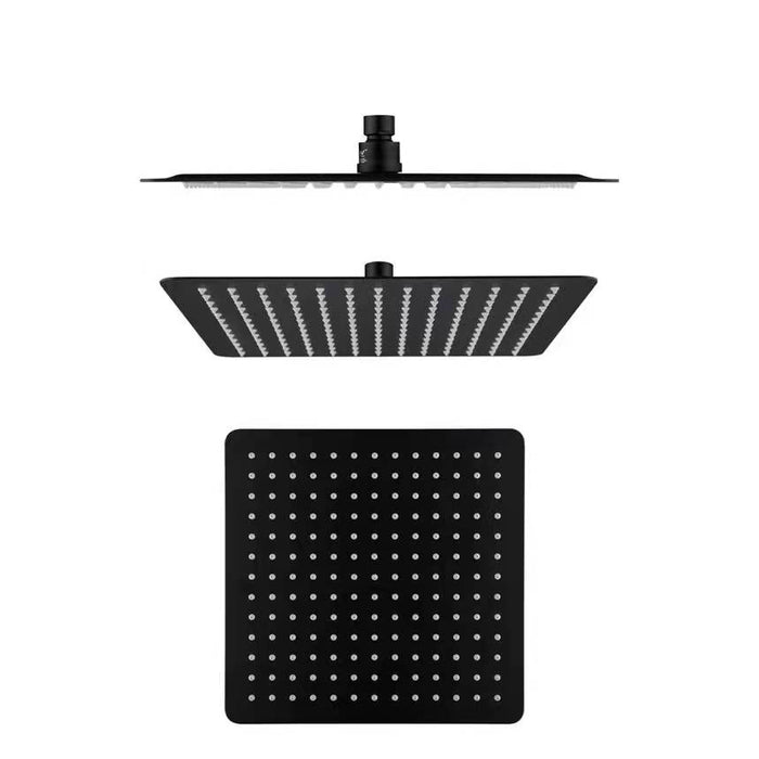 300mm (12 inch) Black Square Shower Head