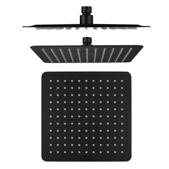 250mm (10 inch) Black Square Shower Head