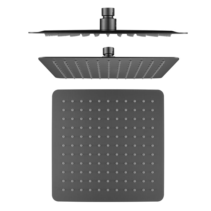 250mm (10 inch) Gun Metal Square Shower Head