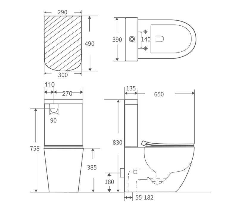 T-35R Dimensions