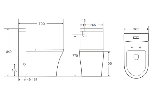 T-55T Dimensions