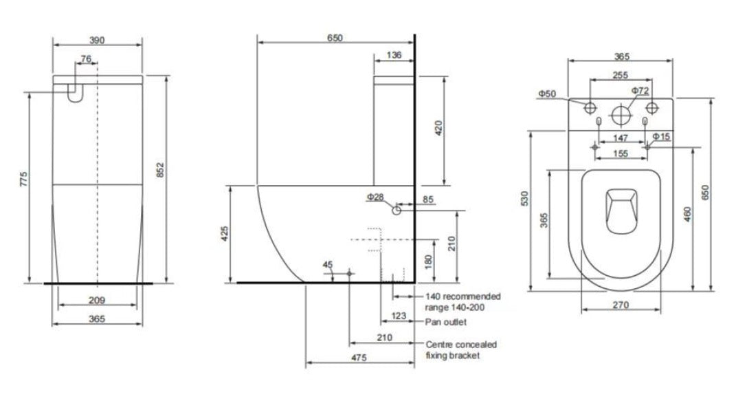 T35-T Dimensions