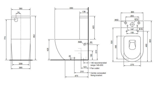 T35-T Dimensions