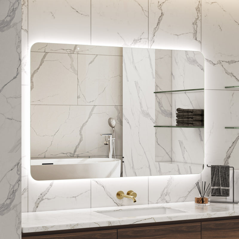 Touchless LED Mirror 1200x800 Rectangular Frameless Backlit LED Mirror TLMR1-12080
