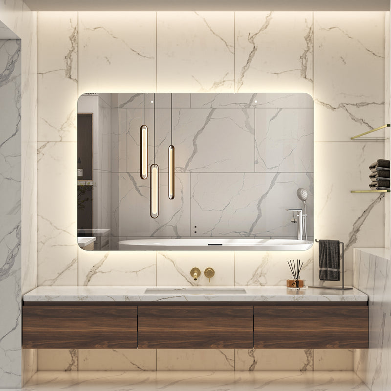 Touchless LED Mirror 1200x800 Rectangular Frameless Backlit LED Mirror TLMR1-12080
