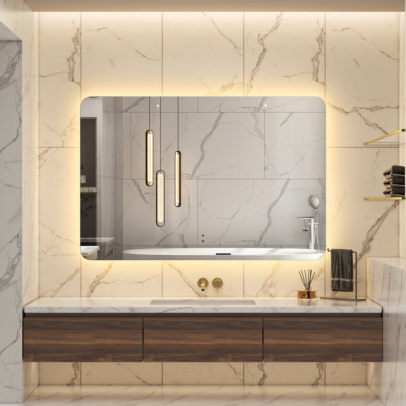 Touchless LED Mirror 1200x800 Rectangular Frameless Backlit LED Mirror TLMR1-12080