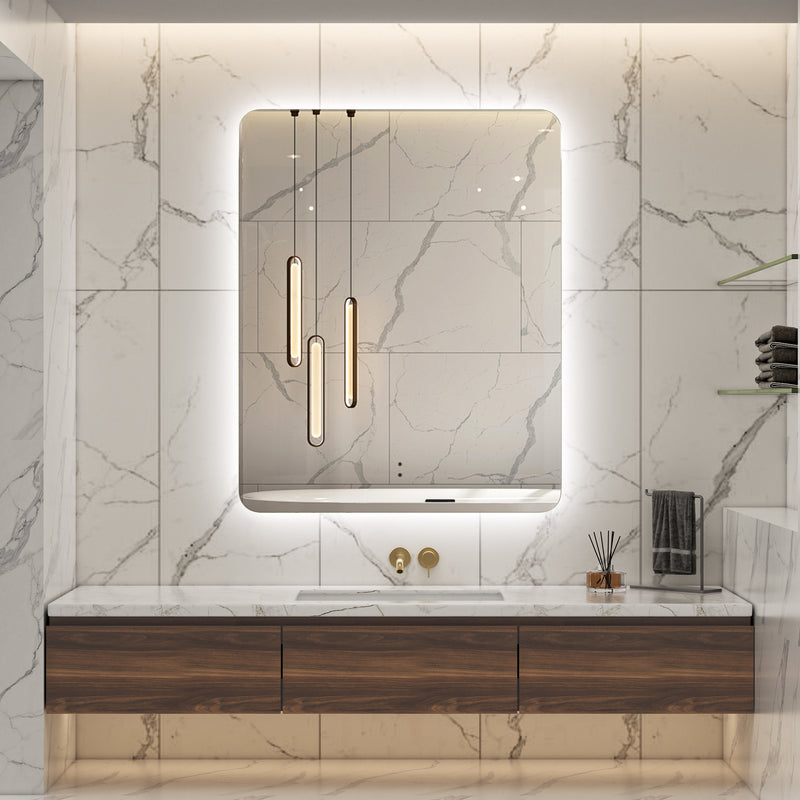 Touchless LED Mirror 800x1000 Rectangular Frameless Backlit LED Mirror TLMR1-80100