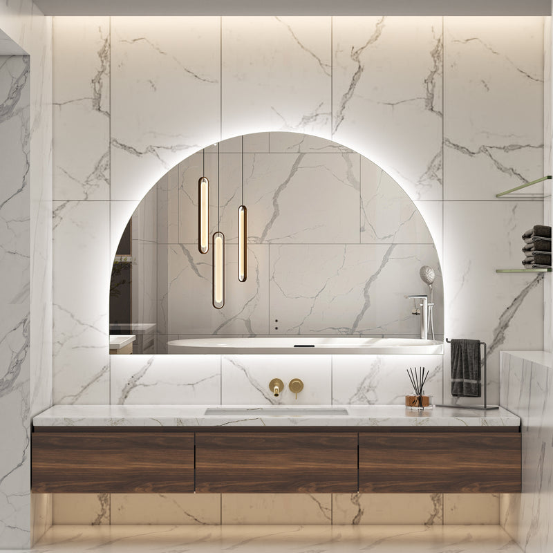 Touchless LED Mirror 1200x800 Arched Frameless Backlit LED Mirror TLMR4-12080