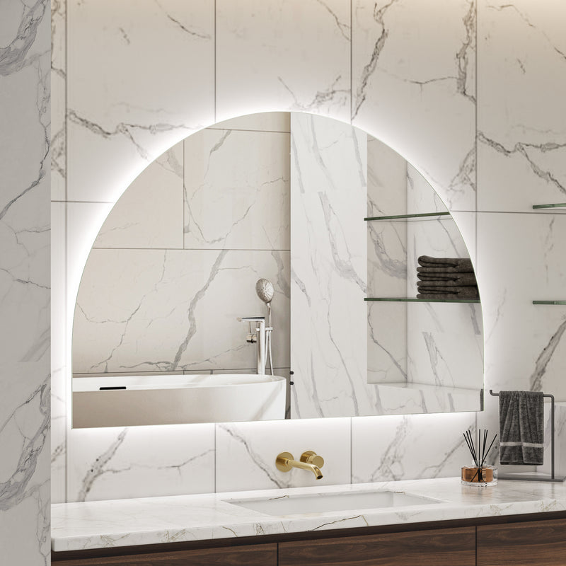 Touchless LED Mirror 1200x800 Arched Frameless Backlit LED Mirror TLMR4-12080