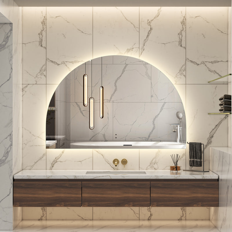 Touchless LED Mirror 1200x800 Arched Frameless Backlit LED Mirror TLMR4-12080