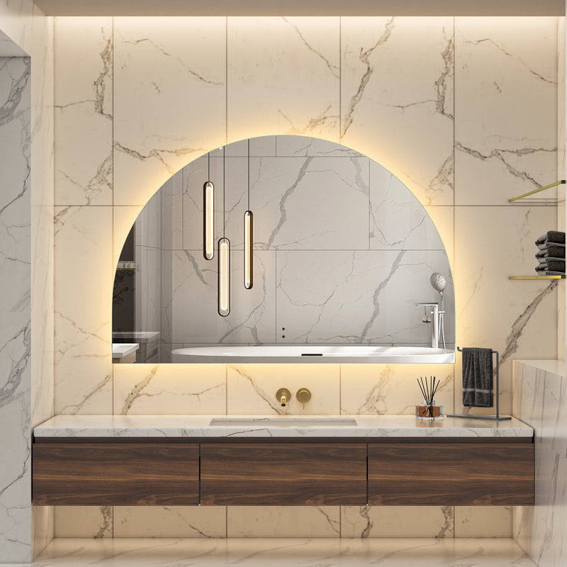 Touchless LED Mirror 1200x800 Arched Frameless Backlit LED Mirror TLMR4-12080