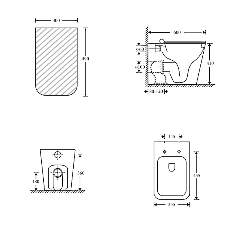 NT-2040 Milan Rimless Floor Pan