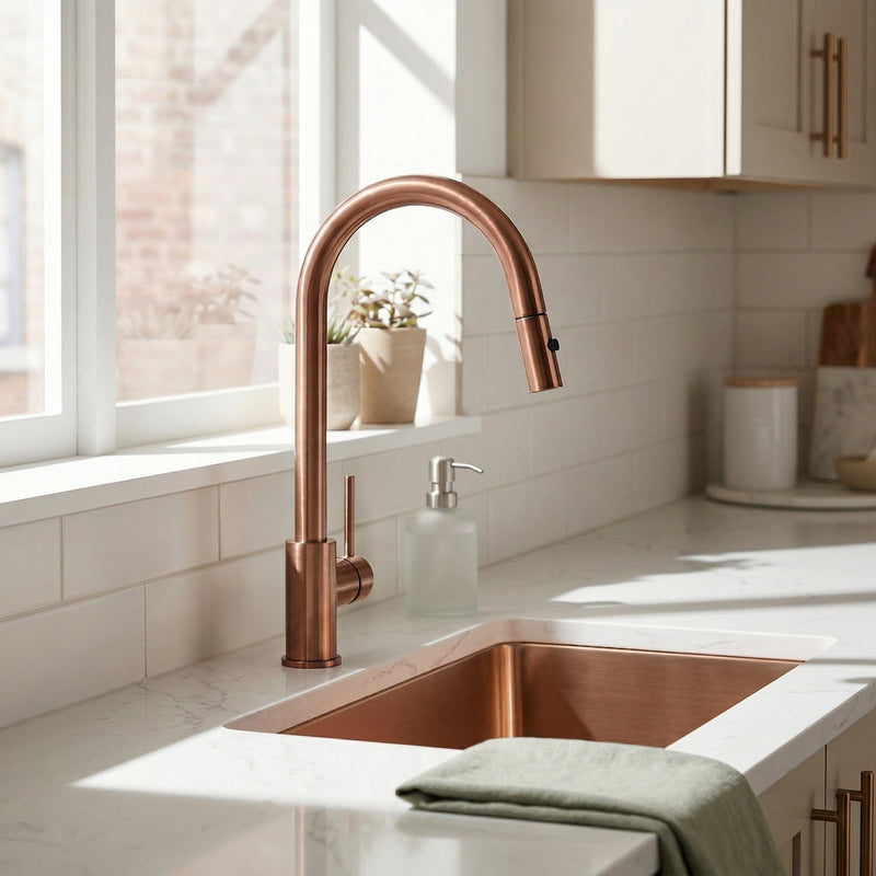59505AB Aged Bronze Pull-Out Kitchen/Laundry Sink Mixer