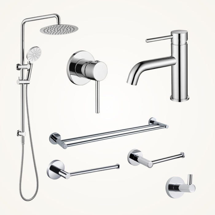 Chrome Round Bathroom Package Deal