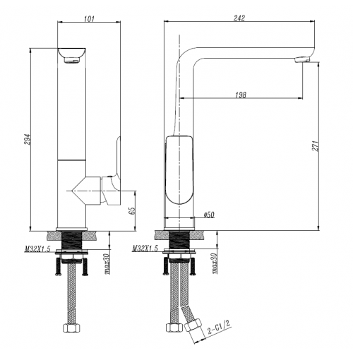 M73005BRG Black/Rose Gold Kitchen Mixer – Renovation Square | For all ...