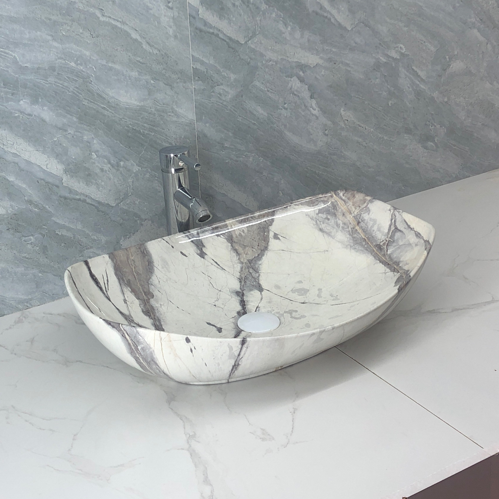 MQG24 Gloss white Marble Basin – Renovation Square | For all your ...